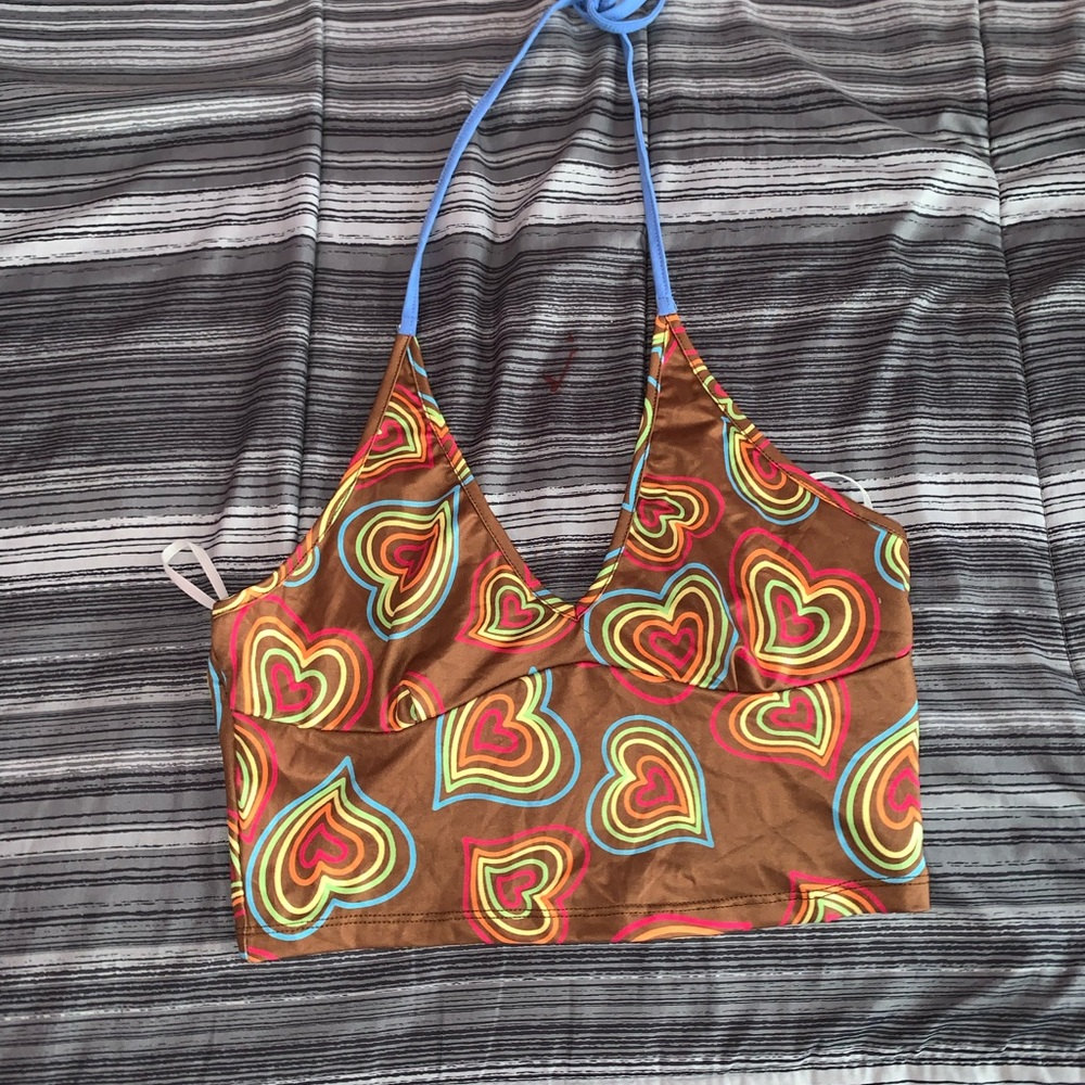 Y2k heart crop top